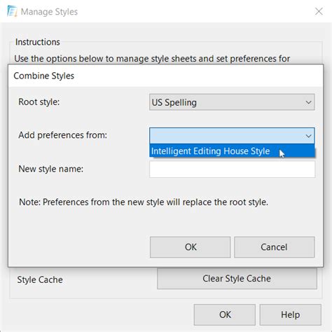 managing styles intelligent editing documentation