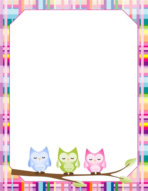owl borders   owl borders png images  cliparts