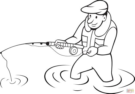 fisherman coloring page  printable coloring pages