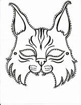 Mask Bobcat Printable Template Masks Kids Coloring Drawing Face Cub Outline Scout Lynx Animal Clipart Tiger Crafts Scouts Templates Georgia sketch template