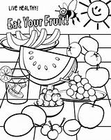 Coloring Food Pages Kids Cute Healthy Unhealthy Nutrition Color Hygiene Personal Drawing Colouring Foods Eat Printable Simple Sheets Print Pdf sketch template