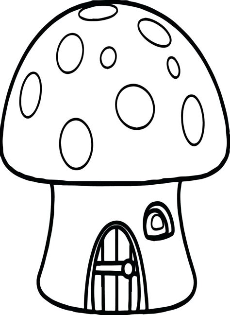 mushroom house coloring page  getcoloringscom  printable