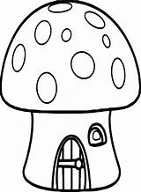 Mushroom Coloring Pages House Mushrooms Toadstool Printable Drawing Template Unique Getcolorings Adults Color Print Sheet Col Getdrawings Templates sketch template