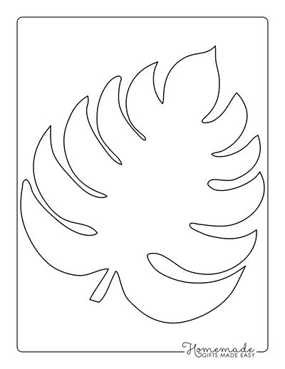 jungle leaf template  printable templates