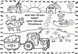 Coloring Pages Farm Kids Printable Animal Color Farmyard Popular Coloringhome sketch template