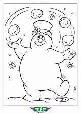 Frosty Snowman Coloring Snowball Snow Tsgos sketch template