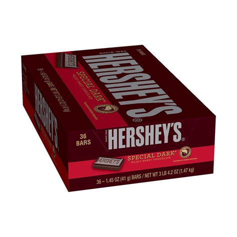 hersheys special dark mildly sweet chocolate bar  oz  ct