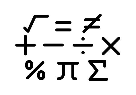 math symbol vectors  vector art  vecteezy