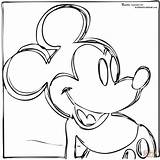 Mickey Coloring Mouse Pages Warhol Andy Pop Printable Drawing Outline Color Bones Dry Colouring Hat Clipart Kids Sheets Artistic Template sketch template