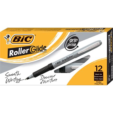 Bic Grip Rollerball Pen Black Fine 0 7mm Grand And Toy