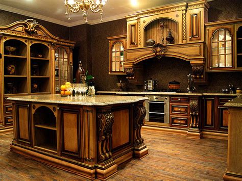 antique cherry wood kitchen cabinet designs  evident cherry grain  gold touches buy