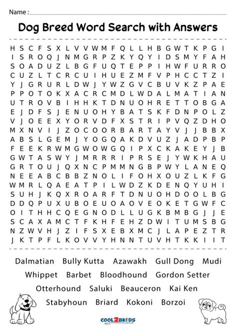 dog breeds word search  printable  puzzld printable word