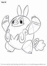 Pignite Pokemon sketch template