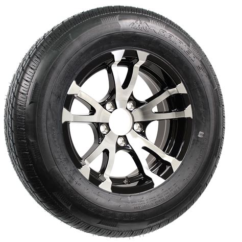 pk radial trailer tire rim str lrd   lug  black wheel aluminum walmartcom