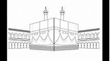 Kaaba Draw Pencil sketch template