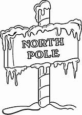 Pole North Coloring Pages Sign Christmas Printable Clipart Clip Poles South Printables Color Templates Bmp Untitled Wanted Poster Xmas 1060 sketch template