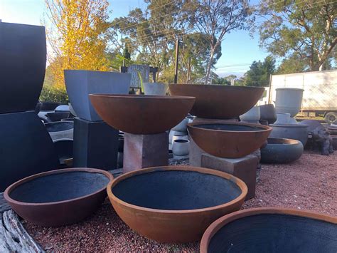 rustic  bowl potsonline sydneys  range  garden pots