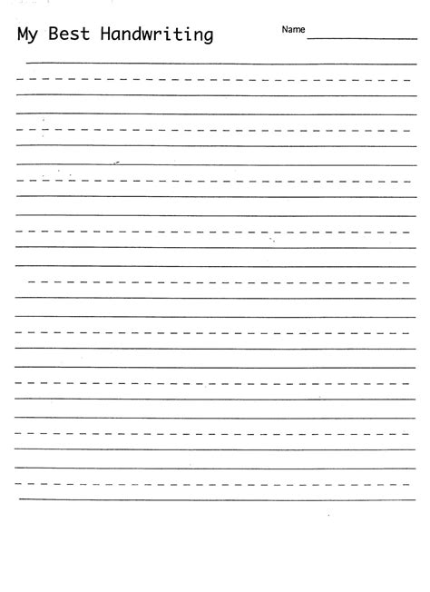 blank handwriting worksheets  kindergarten worksheet  dash