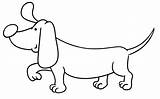 Coloring Pages Dog Dachshund Wiener Printable Color Weiner Fat Dogs Getcolorings Cartoon Kids Vector Print sketch template