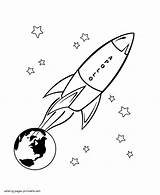 Coloring Pages Rocket Boys Printable Space sketch template