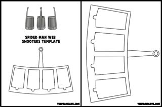 template  spider man web shooters  foam cave