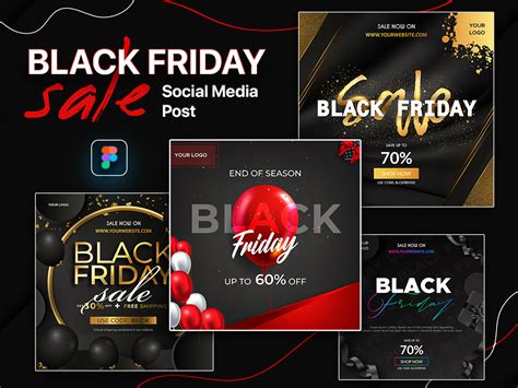 black friday sale social media post design uplabs