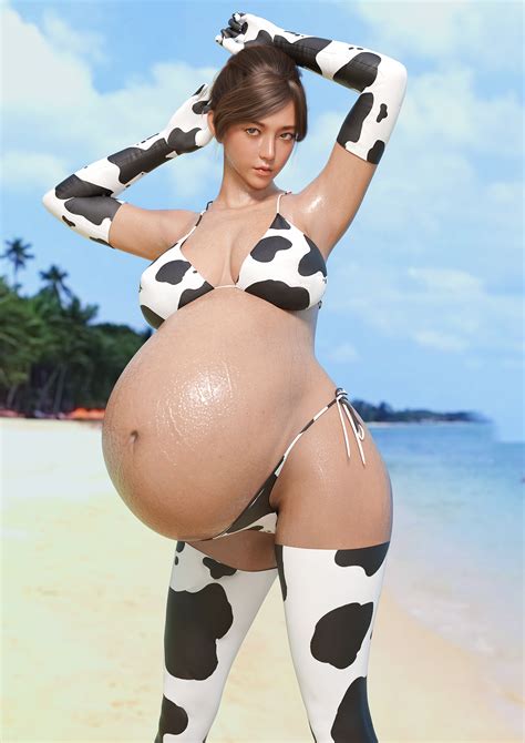 rule 34 1girls 3d baritatsu cow girl female female only huge belly