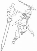 Sword Online Kirito Pages Coloring Lanky Nathan Deviantart Asuna Sao Color Library Clipart Anime Getcolorings Choose Board Popular sketch template