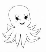 Octopus Baby Coloring Face Pages Printable Mollusks Coloringonly sketch template