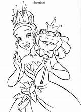 Frog Coloring Princess Pages Colouring Tiana Kids sketch template