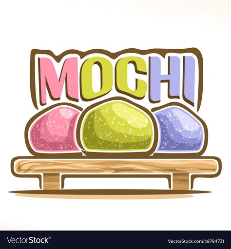 logo  japanese dessert mochi royalty  vector image
