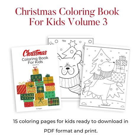 christmas coloring pages christmas printables christmas etsy