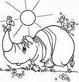 Coloring Pages Rhino Popular sketch template