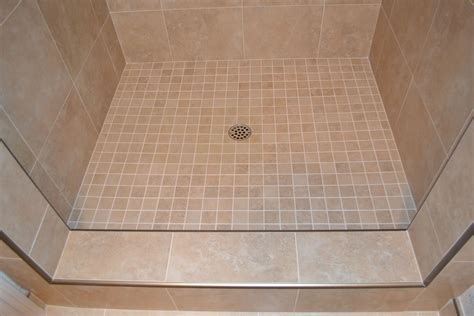 tiled shower floor  schulter edge trim