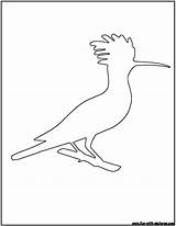 Hoopoe Outline Coloring Pages Fun sketch template
