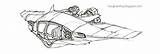 Subnautica Ling Vaughan Spaceship sketch template