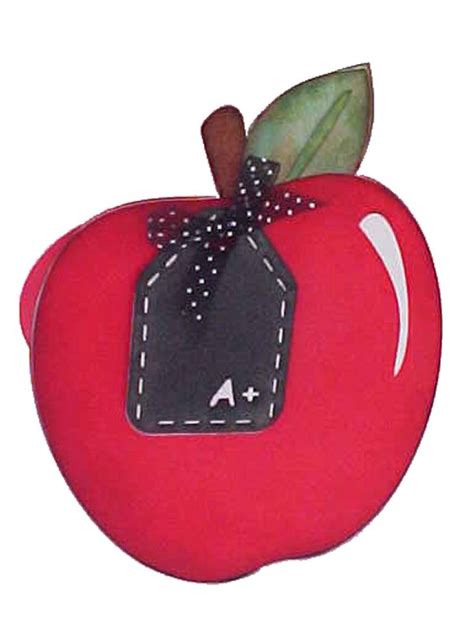 paper craft creations teacher apple cutout card