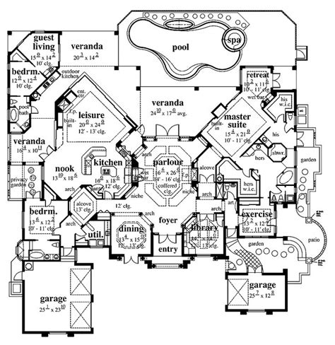ranch floor plan exclusive house plan luxury house plans colonial house plans