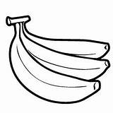 Coloring Banana sketch template