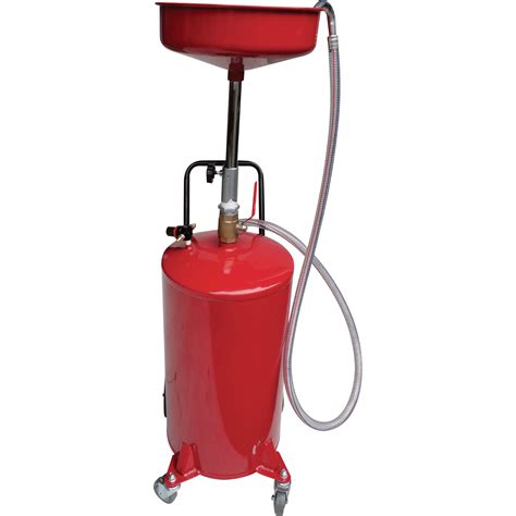 adjustable air operated portable oil drain  casters  gallon northern tool equipment