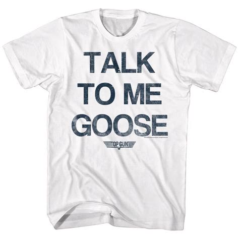 Top Gun Talk To Me Goose Tshirt Mens Graphic Movie Tees
