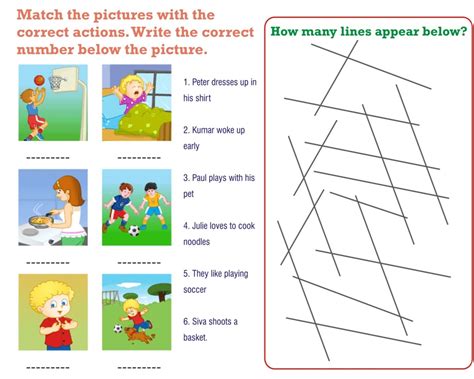 worksheets match  picture