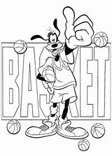 Basketball Coloring Goofy Pages Loves Printable Playing Print Categories sketch template