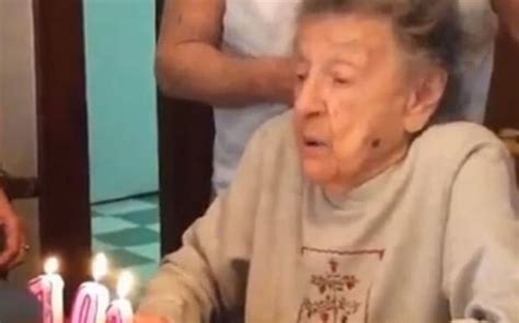 video 102 year old loses her teeth as she blows out birthday candles