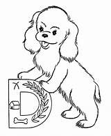 Coloring Pages Alphabet Dog Printable Trace Abc Animal Cute Cool Color Sheets Puppy Preschool Activity Book Abeceda Realistic Letter Clipart sketch template