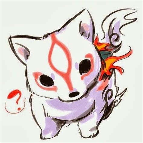 cute mystical fox the muzzle anime chibi chibi amaterasu