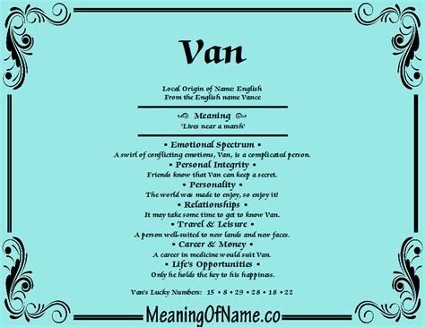 van meaning