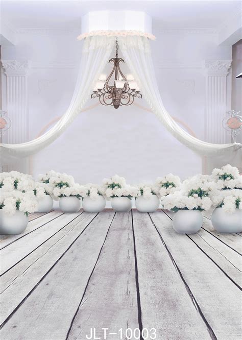 buy wedding background for photo white flower wooden