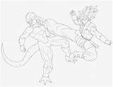 Coloring Goku Frieza Vs Pages Collection sketch template