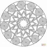 Coloring Mandala Pages Circle Circles Printable Clipart Stars Popular Clip Drawing sketch template